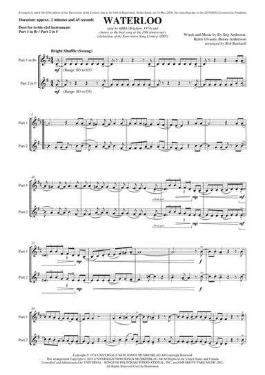 Waterloo (arr. Rob Bushnell)