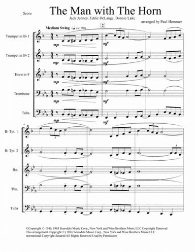 The Man With The Horn (arr. Paul Hemmer)