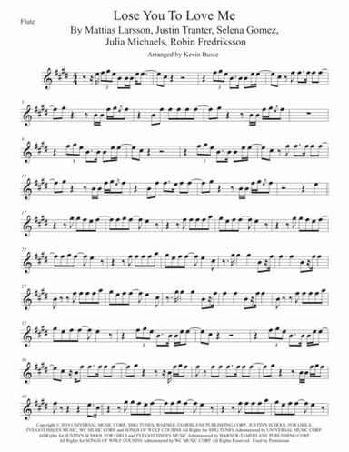 Lose You To Love Me (arr. Kevin Busse)