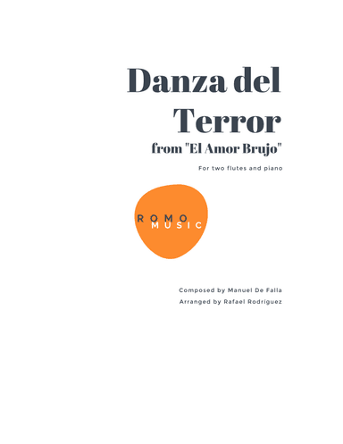 Danza del Terror - El Amor Brujo for two flutes and piano (arr. Rafael Rodríguez)