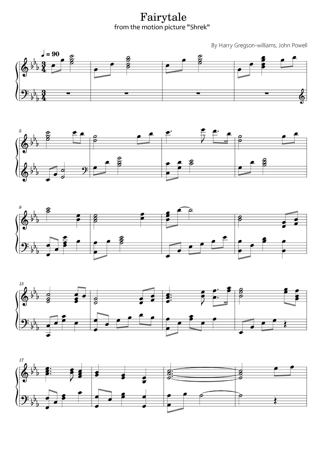 Fairytale Opening (arr. poon)