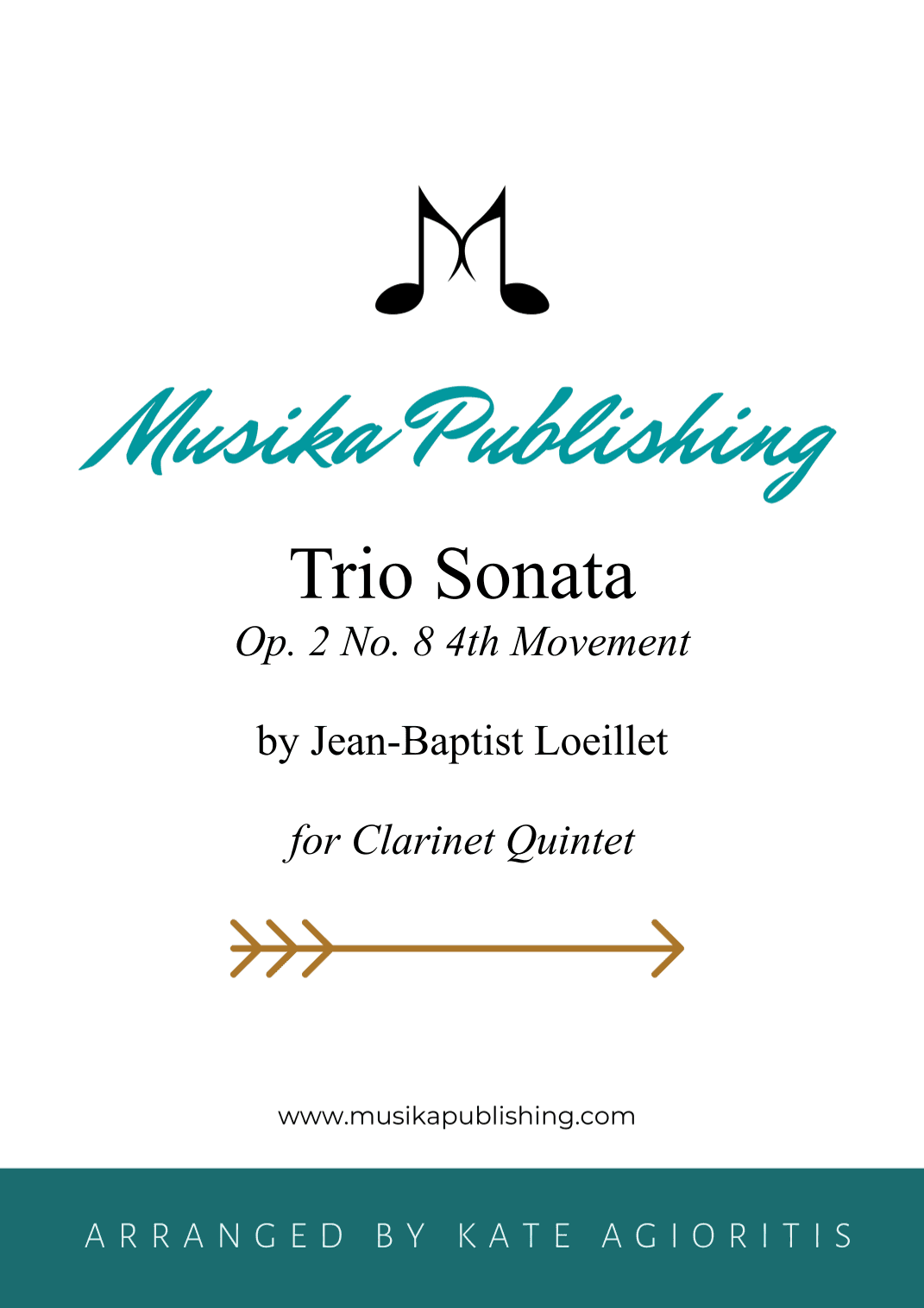 Trio Sonata Op. 2 No. 8 4th Movement - for Clarinet Quintet (arr. K. Agioritis)