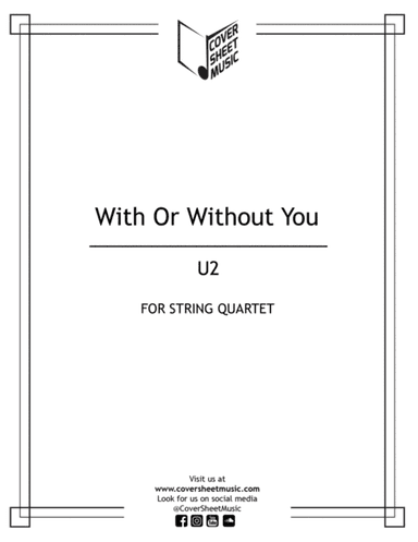 With Or Without You (arr. Jose Quintana, Cover Sheet Music)