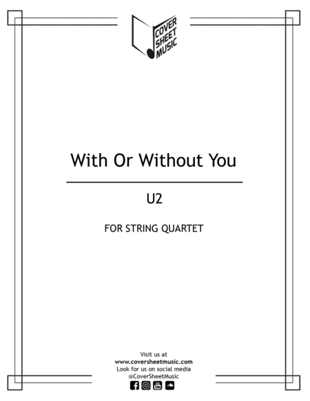 With Or Without You (arr. Jose Quintana, Cover Sheet Music)