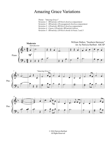 Amazing Grace Variations (arr. Patricia Hurlbutt)