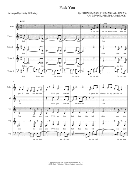 Fuck You (arr. Caity Gillooley)