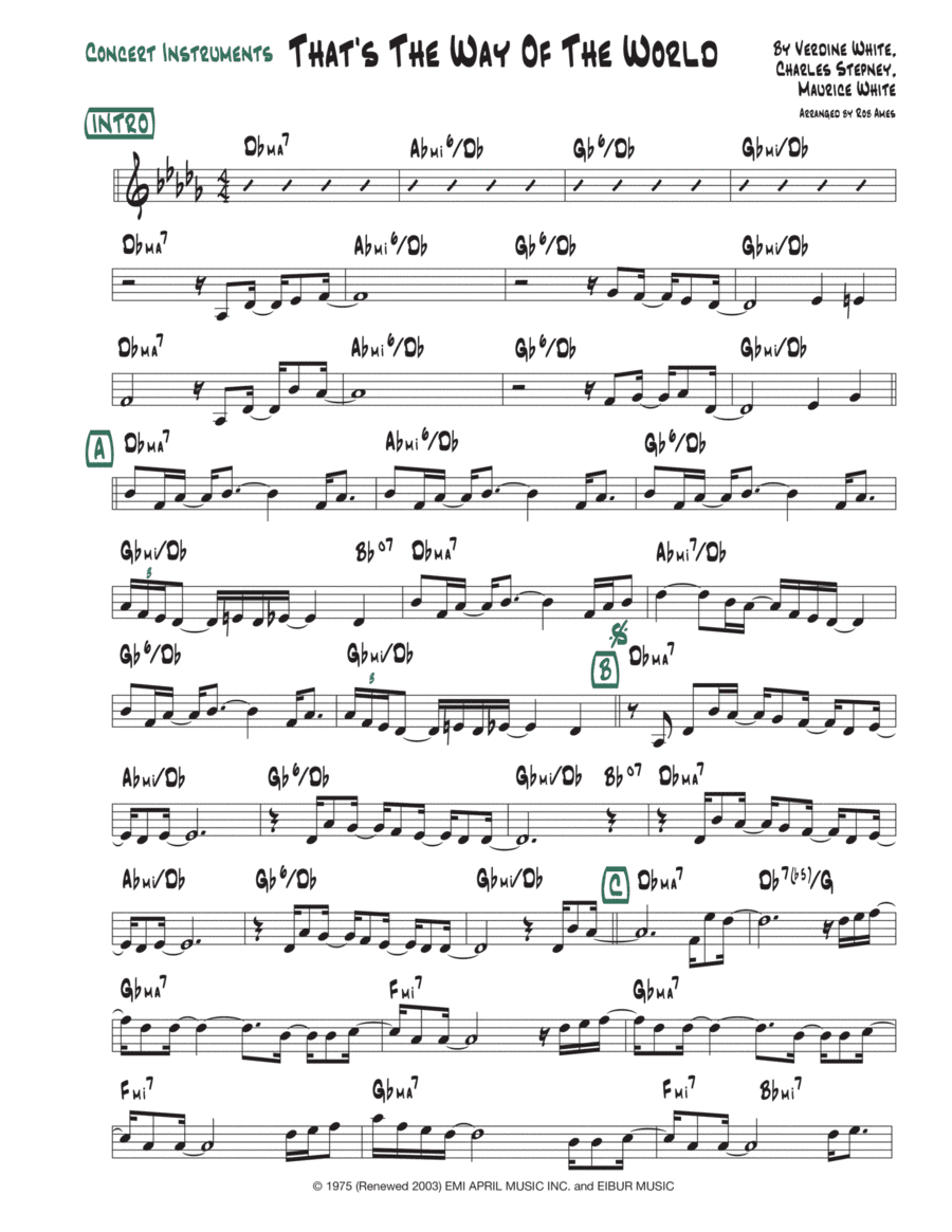 That's The Way Of The World (arr. Rob Ames)
