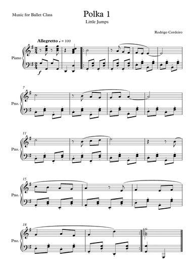 Polka 1 - Music for Ballet Class