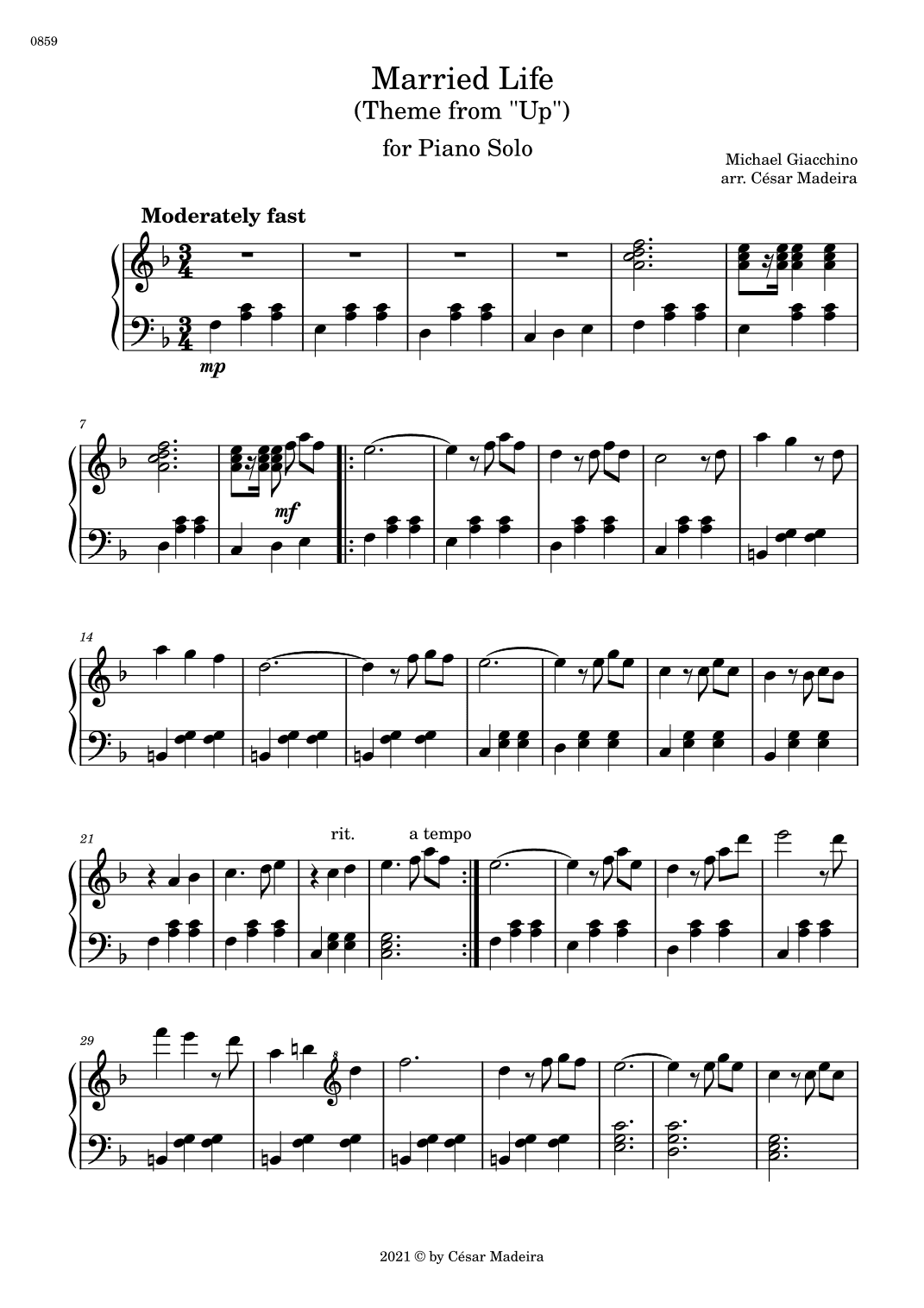 Married Life (arr. César Madeira)