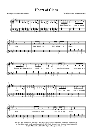 Heart Of Glass (arr. Christine Mulhall)