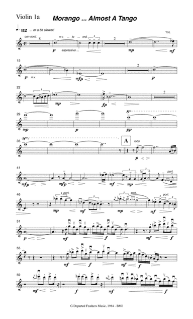 Morango ... almost a tango (1984 string orchestra) Violin 1a part