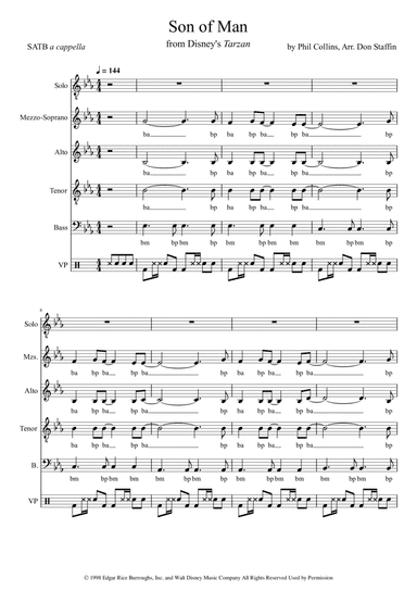 Son Of Man* (arr. Don Staffin)