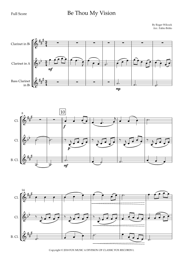Be Thou My Vision (arr. Fabio Britto)