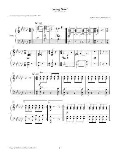 Feeling Good (arr. Anderson Magno de Carvalho Pinto)