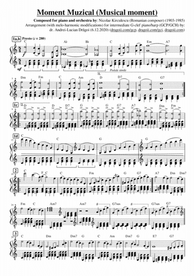 Kirculescu (Nicolae) - Moment muzical pt pian si orchestra (Musical moment for piano and orchestra) (arr. Andrei Lucian Drăgoi)