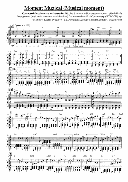 Kirculescu (Nicolae) - Moment muzical pt pian si orchestra (Musical moment for piano and orchestra) (arr. Andrei Lucian Drăgoi)