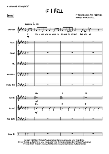 If I Fell (arr. Andrew Will)