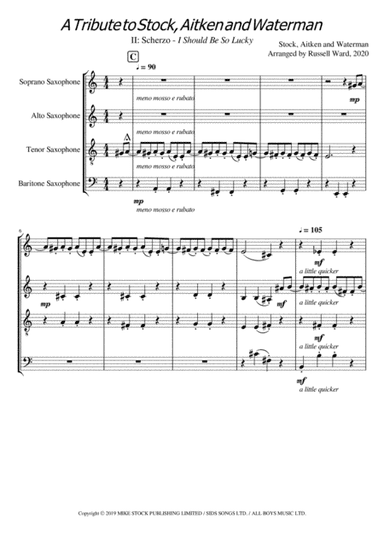 I Should Be So Lucky (arr. Russell Ward)