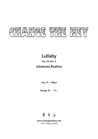 Lullaby - Bb Major (arr. Change the Key)