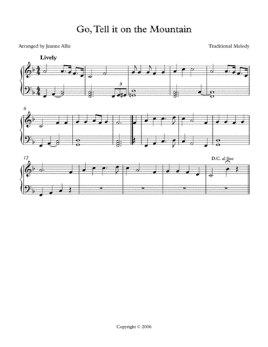 Go, Tell it on the Mountain (arr. Jeanne Allie)