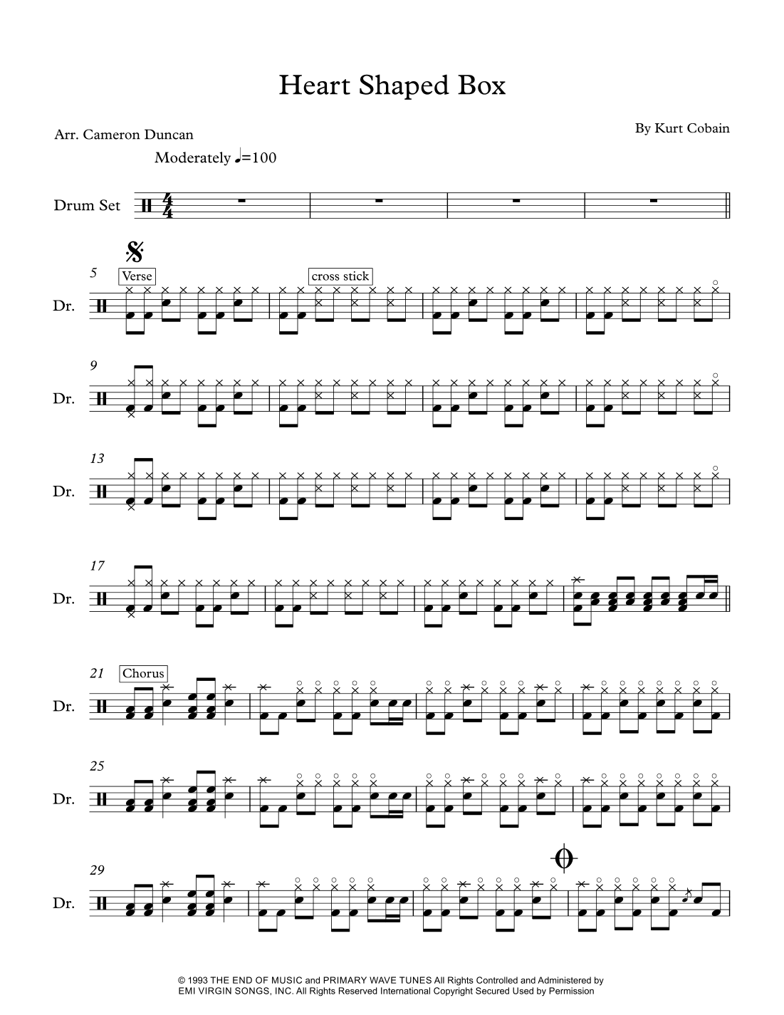 Heart Shaped Box (arr. Cameron Duncan)