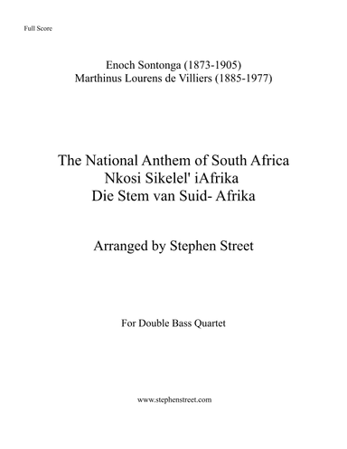The National Anthem of South Africa - Nkosi Sikelel' iAfrika (Double Bass Quartet) (arr. Stephen Street)