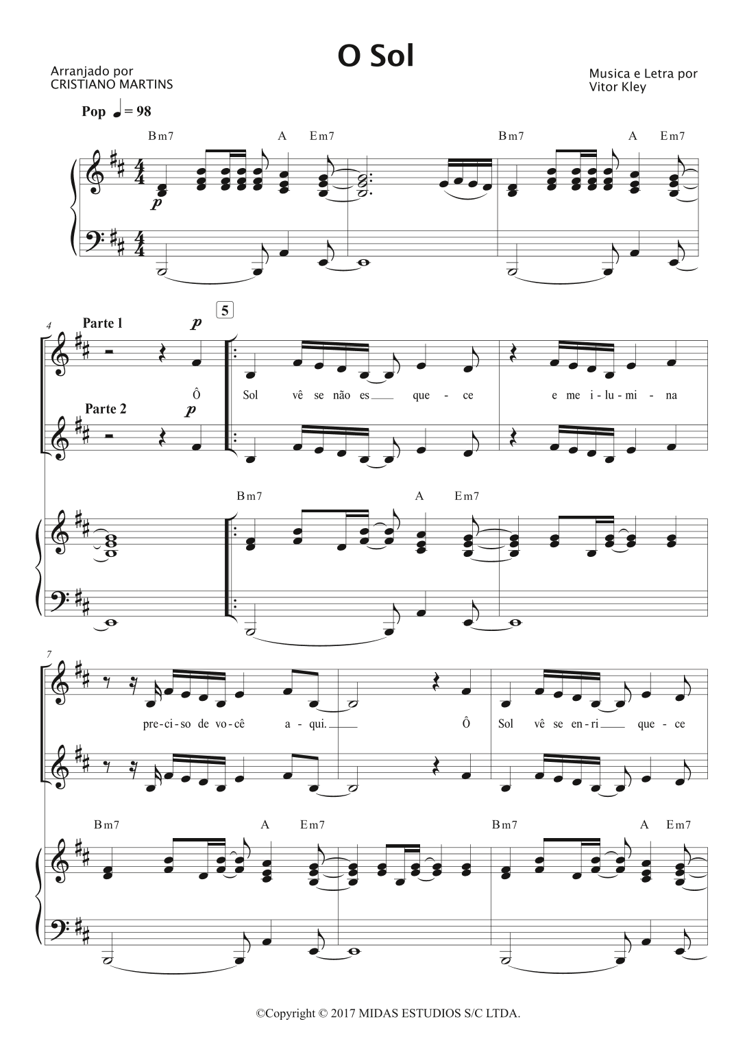 O Sol (arr. Cristiano Martins)