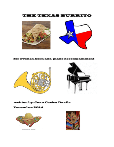 The Texas Burrito for French Horn and Piano Accompaniment