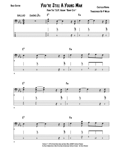 You're Still A Young Man (arr. Paul welsh)