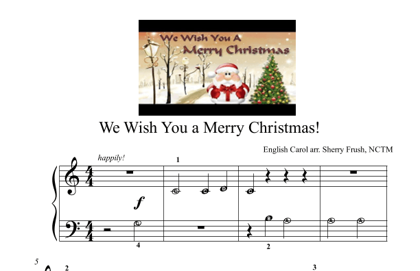 We Wish You a Merry Christmas (arr. Sherry Frush, NCTM)