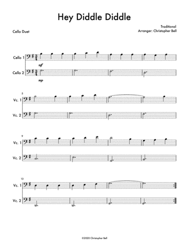 Hey Diddle Diddle (arr. Christopher Bell)