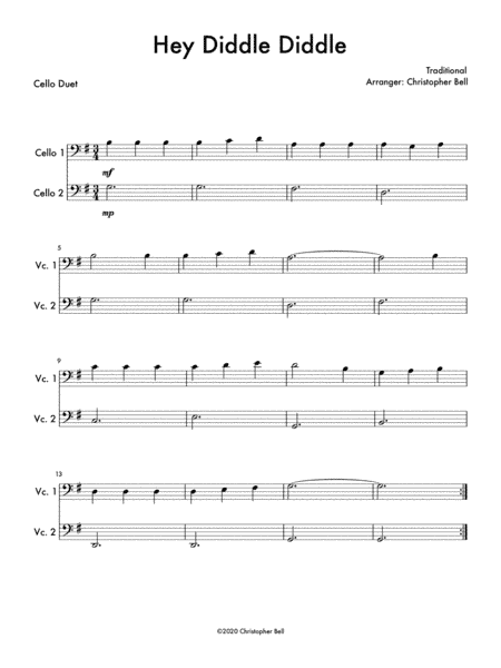 Hey Diddle Diddle (arr. Christopher Bell)