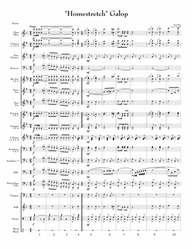 Homestretch Galop for Concert Band (arr. Emmett Anglin)