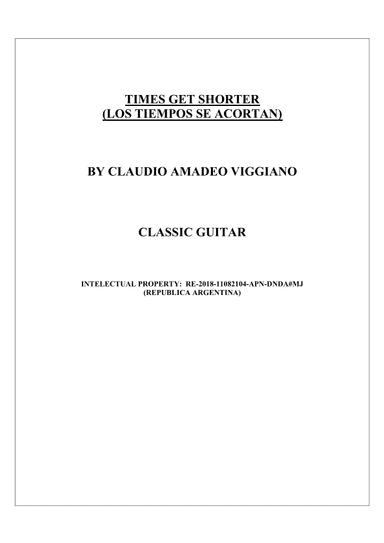 TIMES GET SHORTER (LOS TIEMPOS SE ACORTAN)