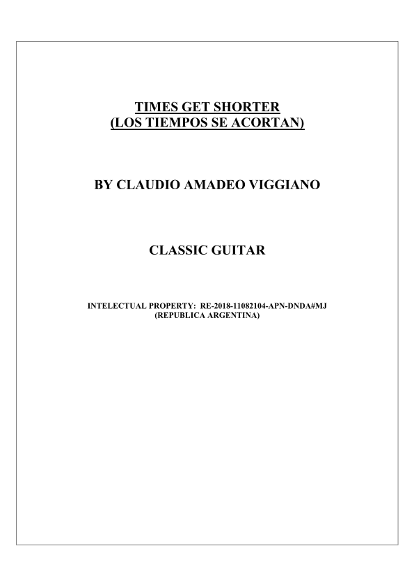 TIMES GET SHORTER (LOS TIEMPOS SE ACORTAN)