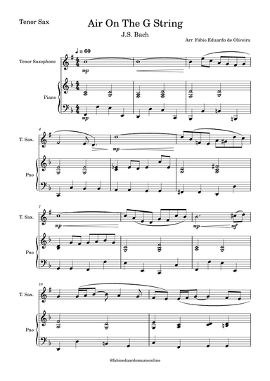 Air On The G String (arr. Fabio Eduardo de Oliveira)