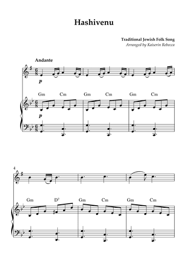 Hashivenu (arr. Kaiserin Rebecca)