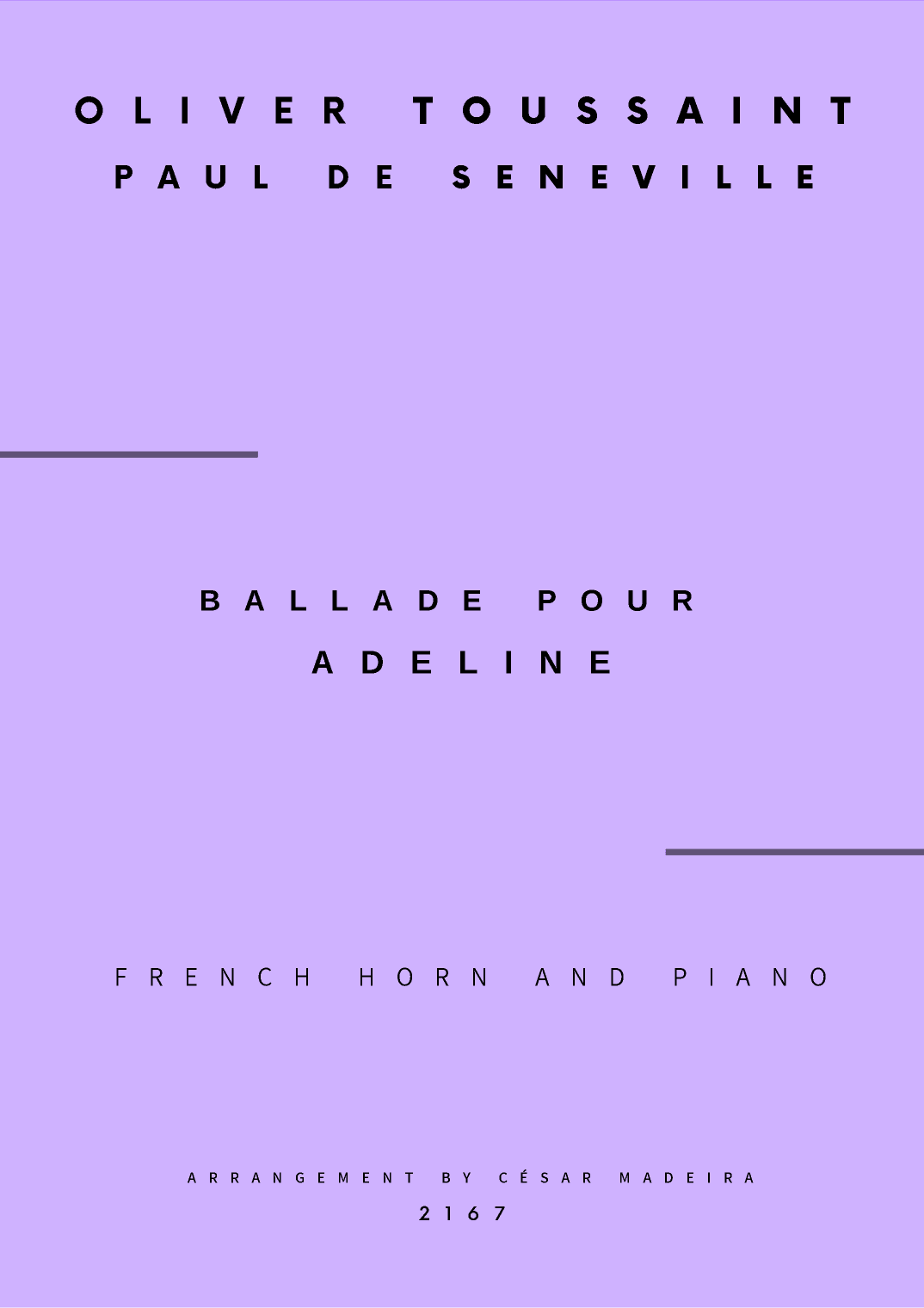 Ballade Pour Adeline (arr. César Madeira)