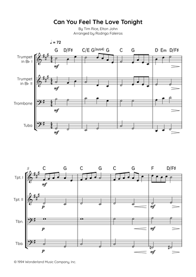 Can You Feel The Love Tonight (arr. Rodrigo Faleiros)