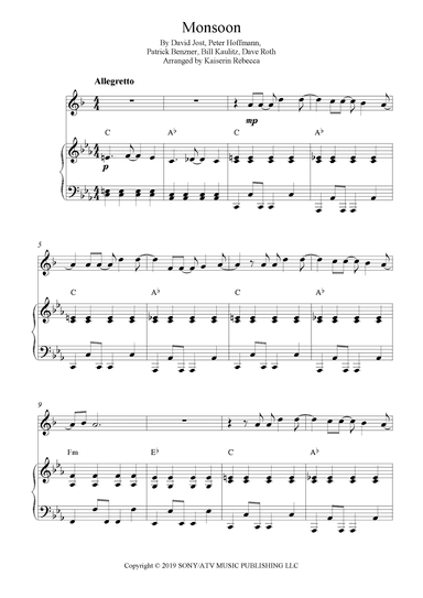 Monsoon (arr. Kaiserin Rebecca)