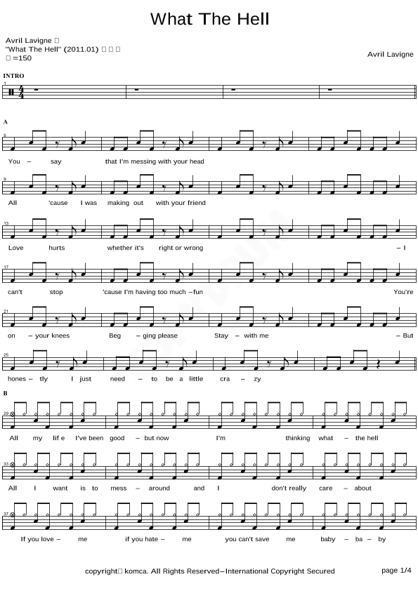 What The Hell (arr. COPYDRUM)
