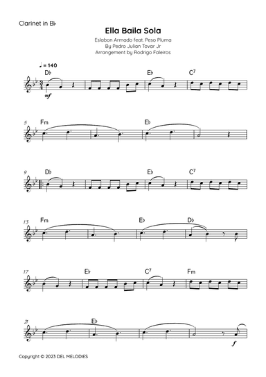 Ella Baila Sola (arr. Rodrigo Faleiros)
