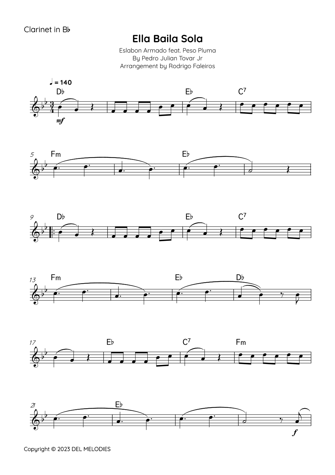 Ella Baila Sola (arr. Rodrigo Faleiros)