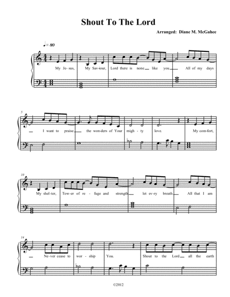 Shout To The Lord (arr. Diane M. McGahee)