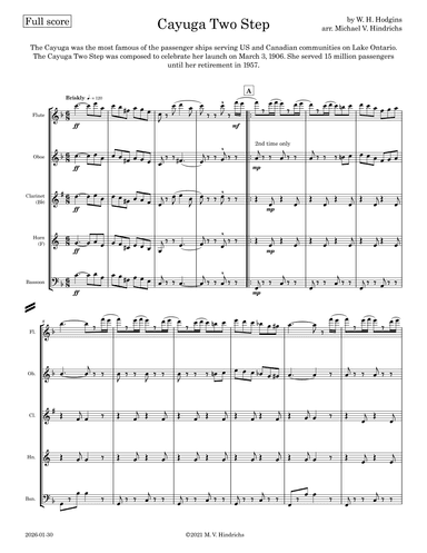 The Cayuga Two Step (arr. M. V. Hindrichs)