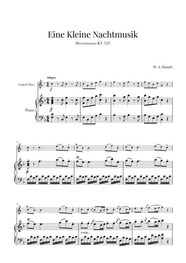 Eine Kleine Nachtmusik for English Horn and Piano (arr. Cadenza Editions)