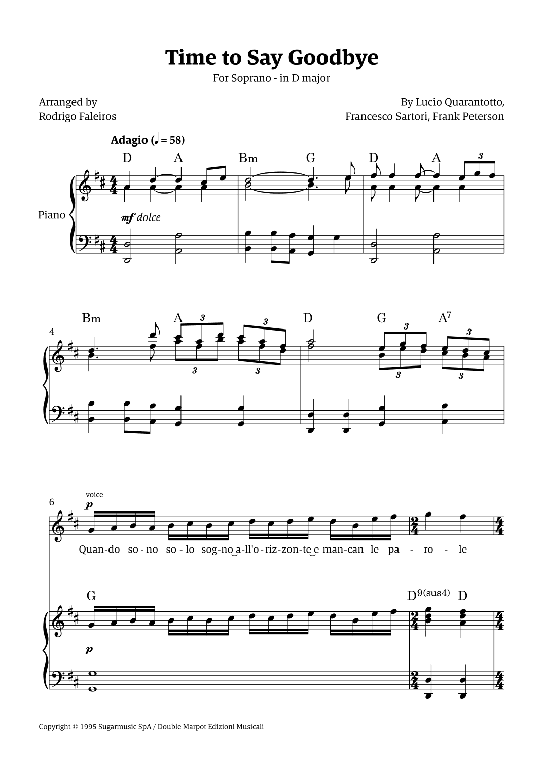 Time To Say Goodbye (arr. Rodrigo Faleiros)