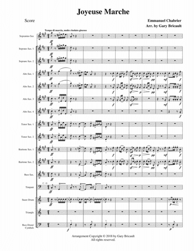 Joyeuse Marche (arr. Gary Bricault)