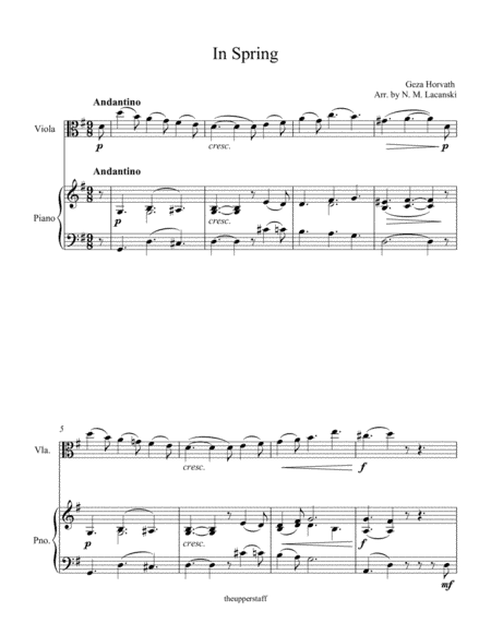 In Spring (arr. Nick Lacanski)