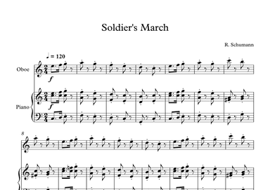 Soldier's March - Robert Schumann (Oboe + Piano) (arr. Digital Book Music)